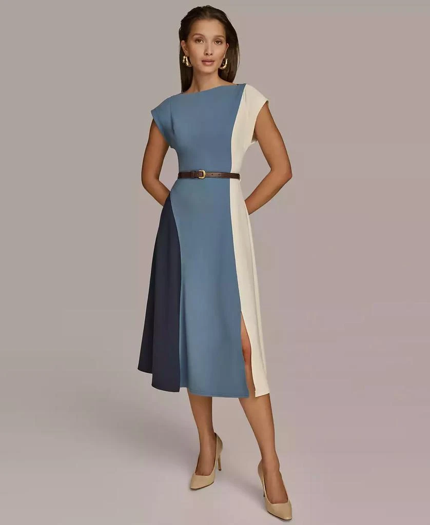 Donna Karan Women's Colorblocked A-Line Dress 2