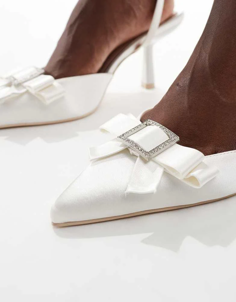 Be Mine Be Mine Bridal Natelle kitten heel mules in ivory 3