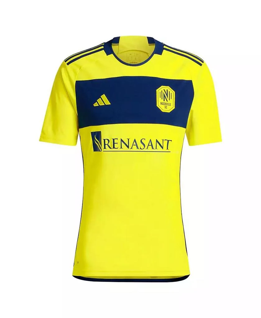 Adidas Men's Walker Zimmerman Yellow Nashville SC 2024 The 615 Kit Replica Player Jersey 2