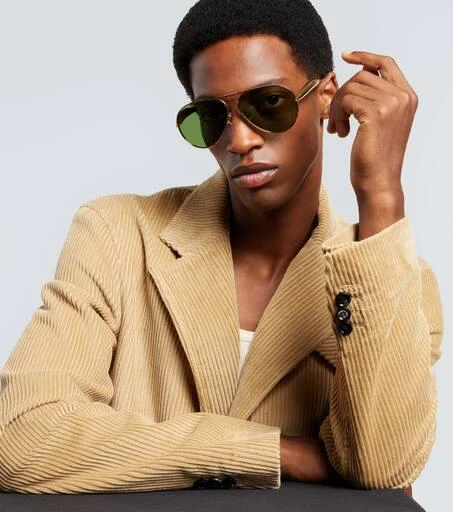 Bottega Veneta Sardine aviator sunglasses 2