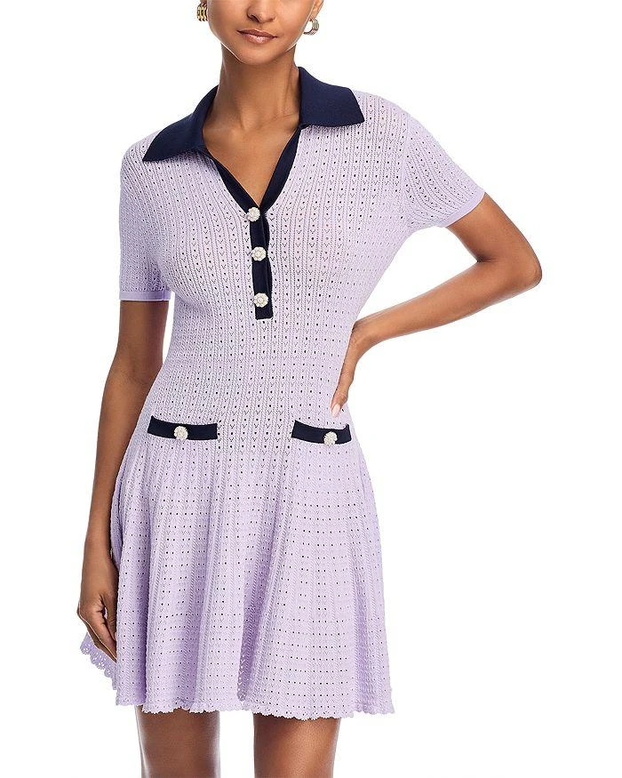 Lilac Pointelle Knit Mini Dress  On Sale Now with Up to 48% Off | Discover  Exclusive Deals & Savings at BeyondStyle  Authentic Self Portrait women| dress with Limited-Time Discounts, Free Shipping,