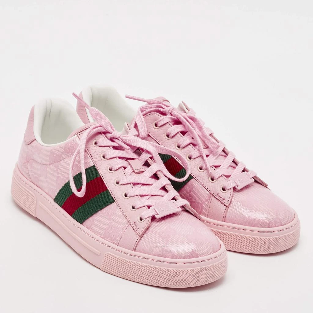 Gucci Gucci Pink GG Crystal Canvas Ace Sneakers Size 36 4