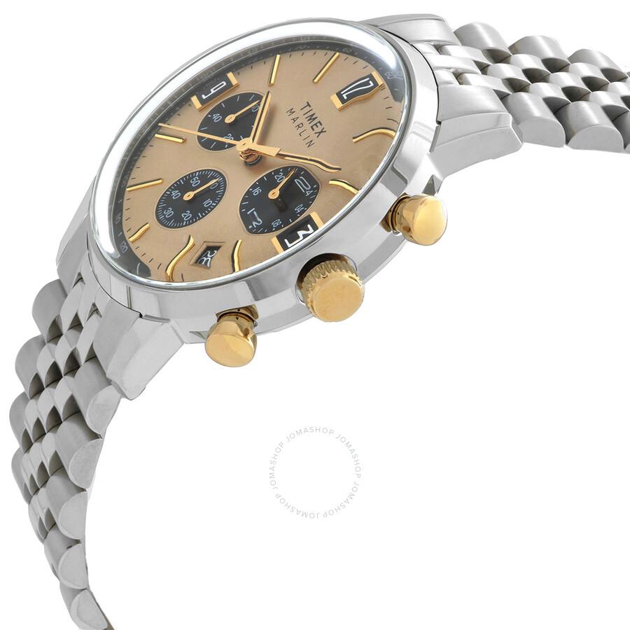 Timex Marlin Chronograph Automatic Champagne Dial Men's Watch TW2W60100