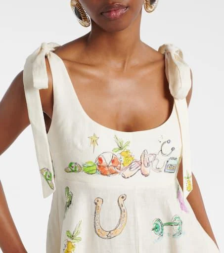 ALÉMAIS Anouk printed linen midi dress 4