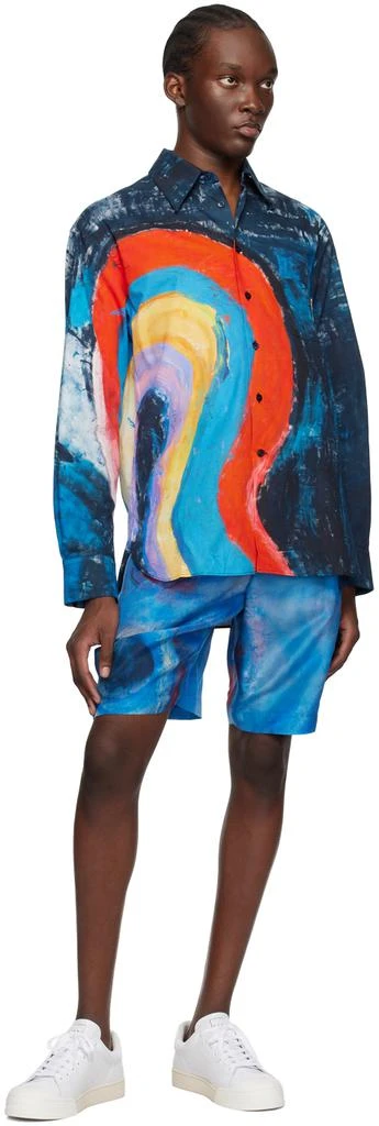 Marni Blue Printed Shorts 4