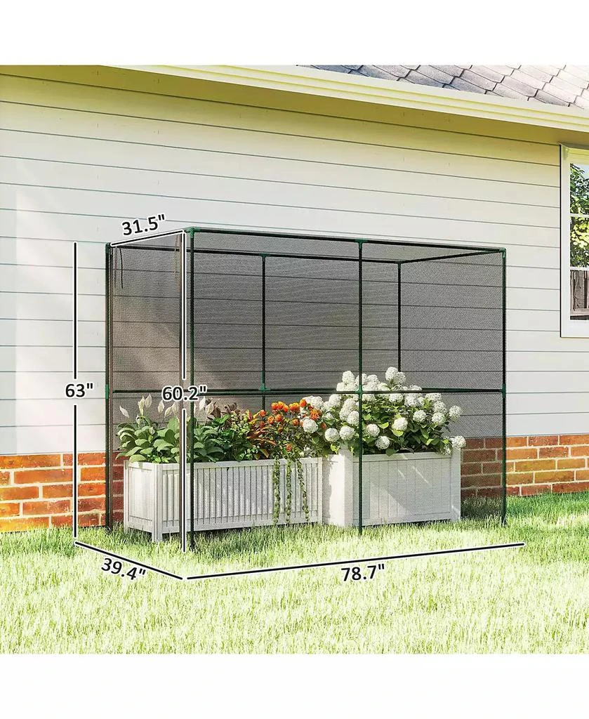 Outsunny Crop Cage, Large Plant Protection Tent with Zippe Door 3