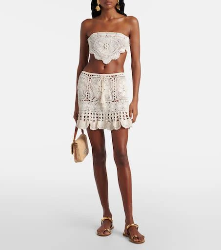 ANNA KOSTUROVA Cotton crochet miniskirt 2