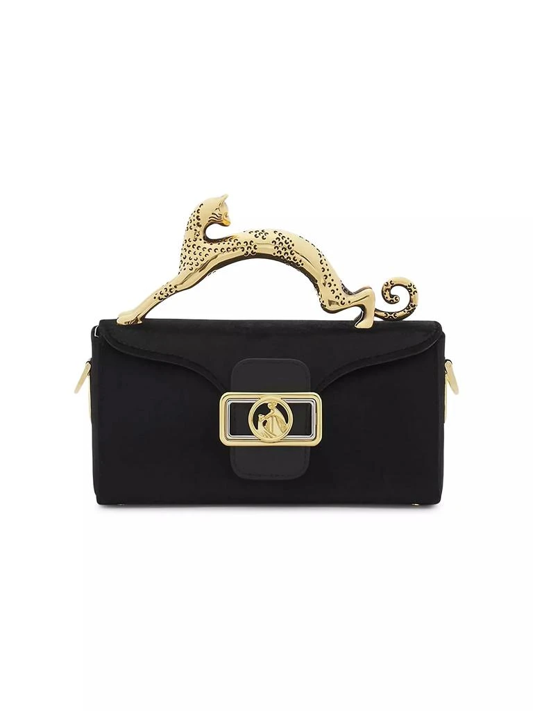Lanvin Nano Pencil Cat Top Handle Bag in Velvet 1