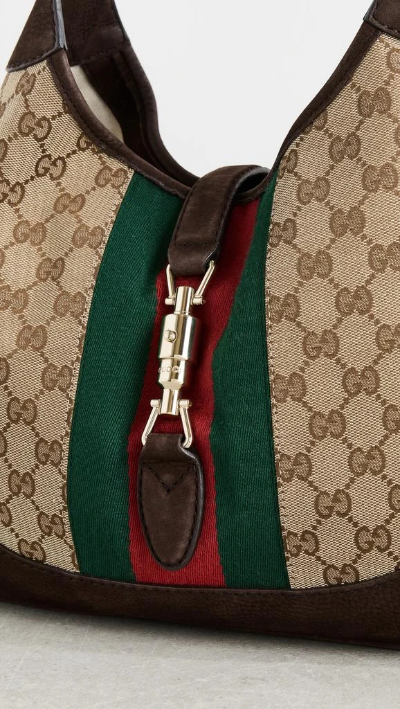 What Goes Around Comes Around Gucci Brown Canvas Jackie Shoulder Bag 4