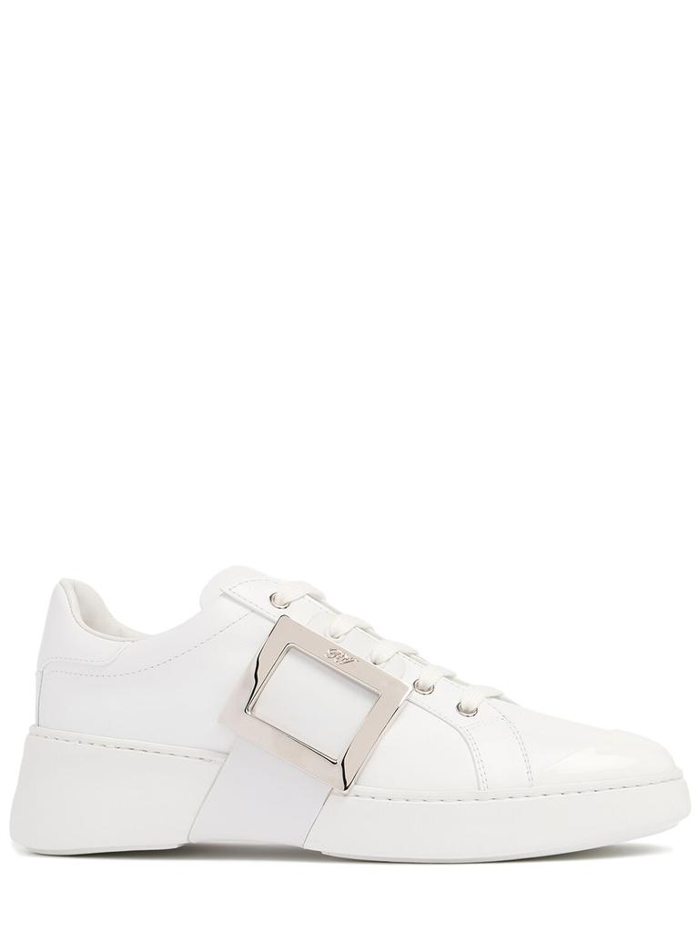 ROGER VIVIER 40mm Viv Skate Leather Sneakers