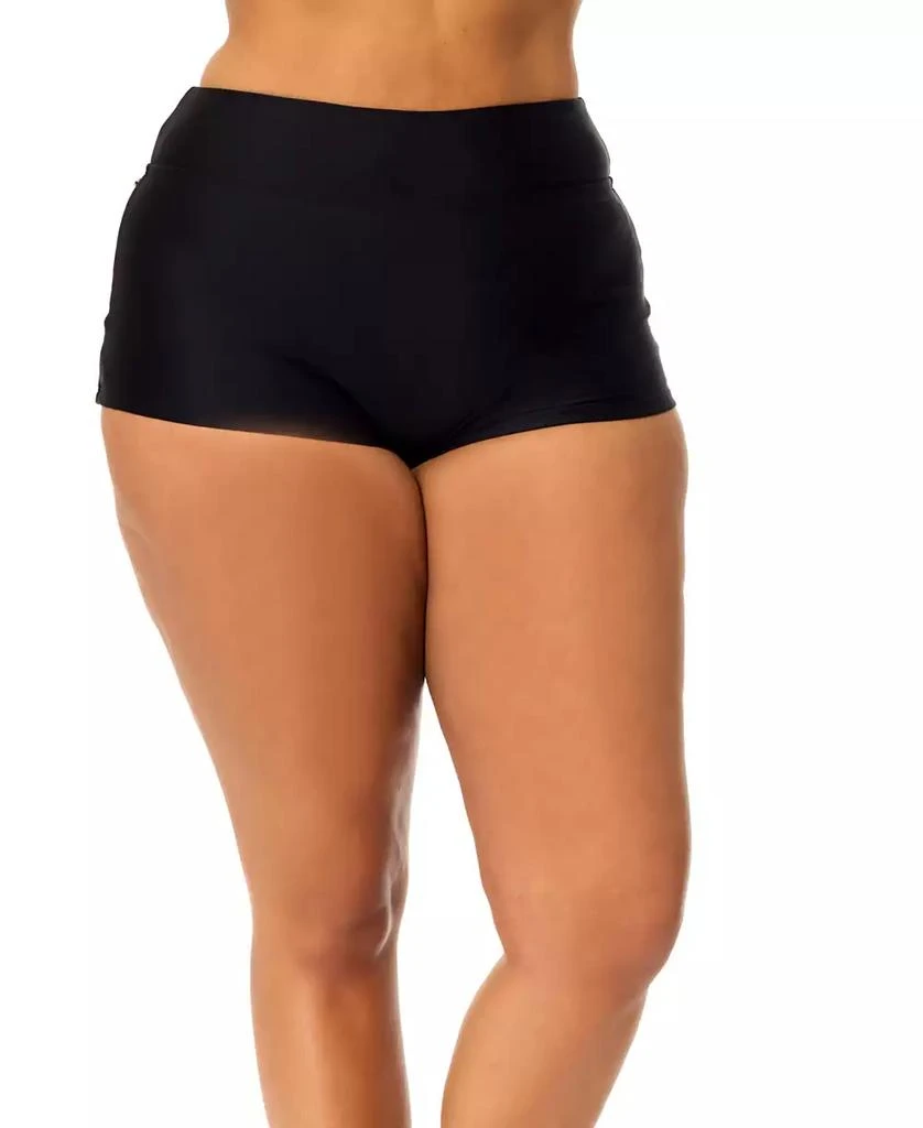 Raisins Curve Trendy Plus Size Pull-On Swim Boy Shorts 2