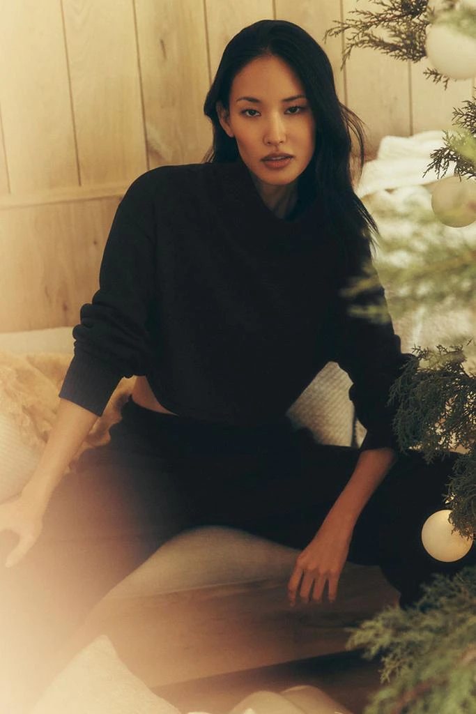 Alo Cropped Serenity Coverup - Light Cocoa 1