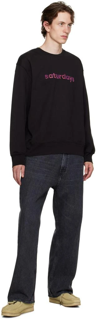 Saturdays NYC Black Bowery Cheetah Sweatshirt 4