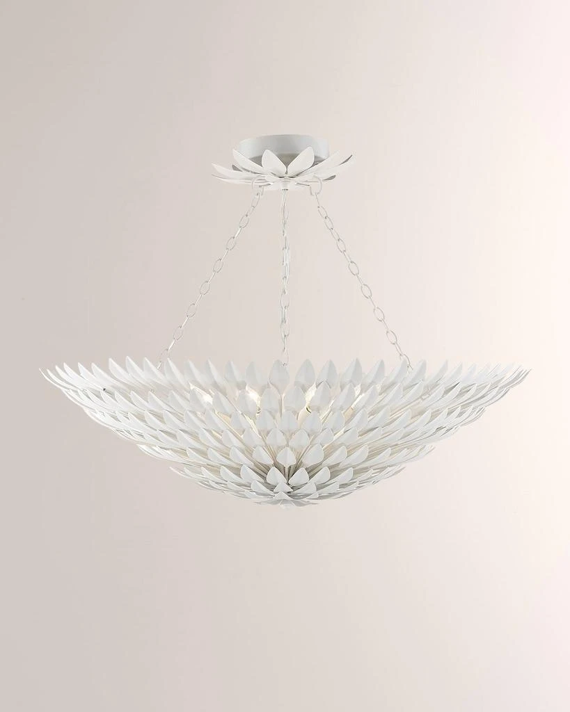 Crystorama Broche 8-Light Matte White Ceiling Mount