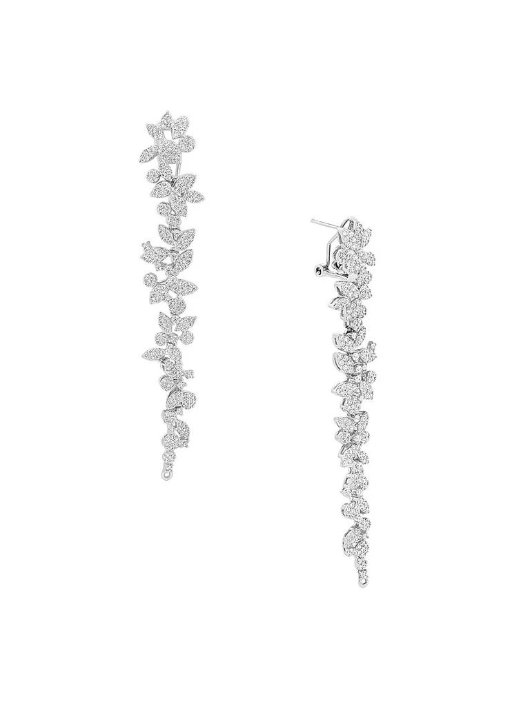 Shashi Sierra Silver-Plated 
Cubic Zirconia Drop Earrings