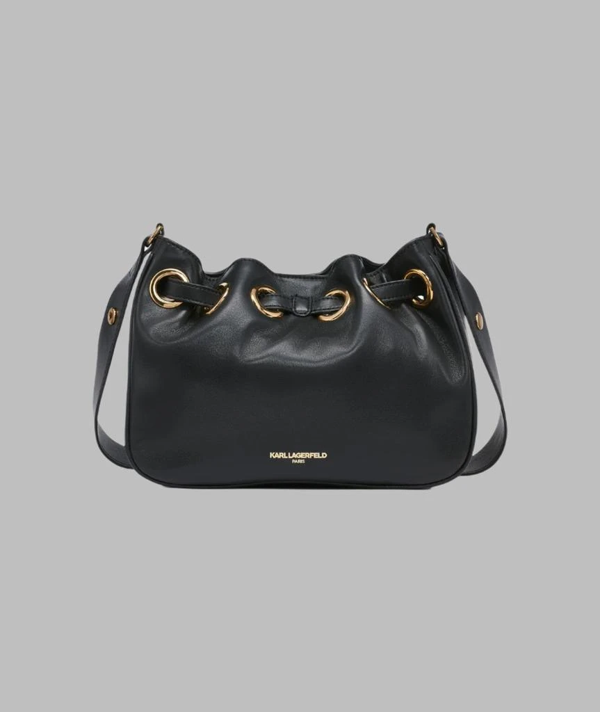 Karl Lagerfeld Paris DESIREE SMALL LEATHER HOBO BAG 3