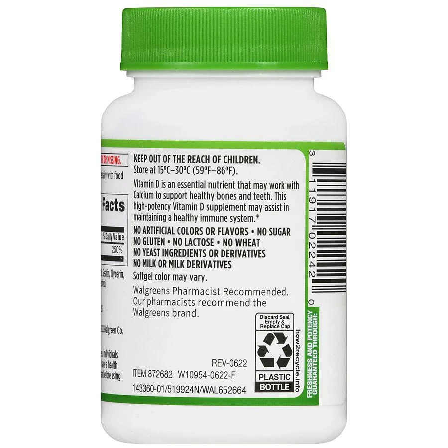 Walgreens Vitamin D3 50 mcg (2000 IU) Softgels 4