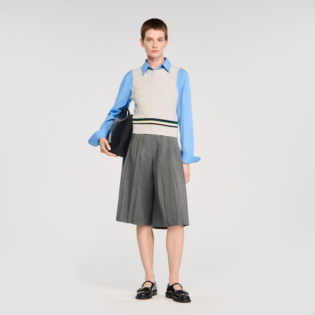 Sandro Sleeveless short sweater