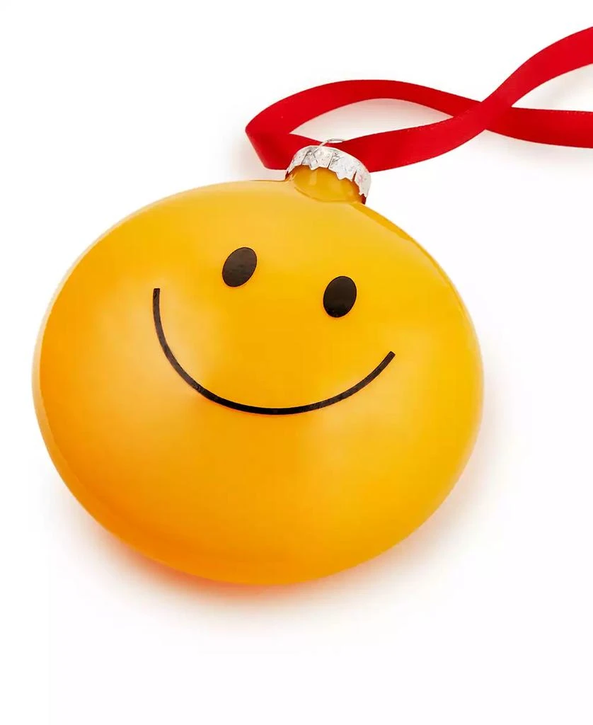 Holiday Lane Retro Holiday Yellow Smiley Face Ornament, Exclusively at Macy's 2