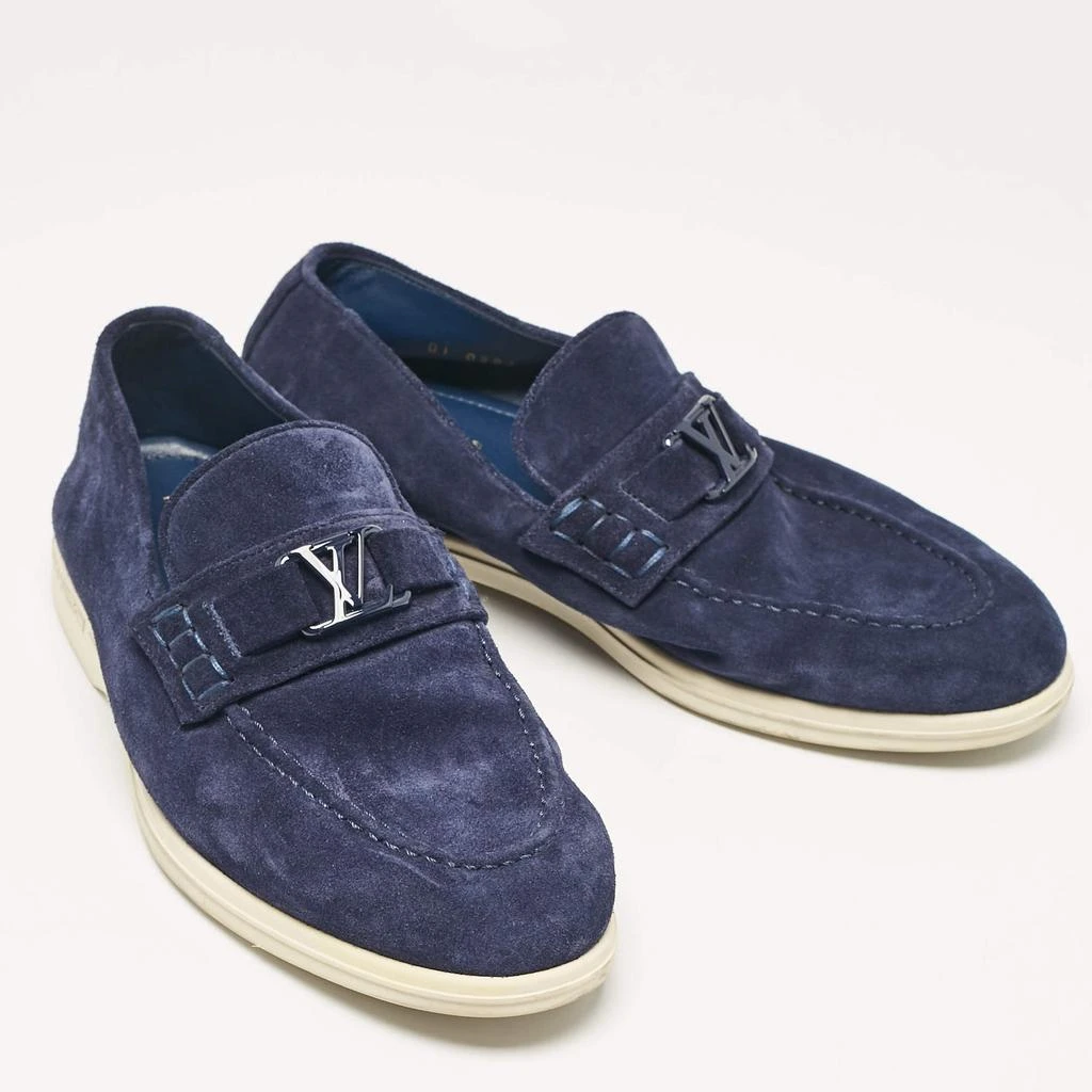 Louis Vuitton Louis Vuitton Navy Blue Suede Estate Loafers Size 40 4