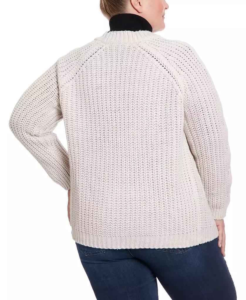 Joseph A Plus Size Cable Knit Cardigan Sweater