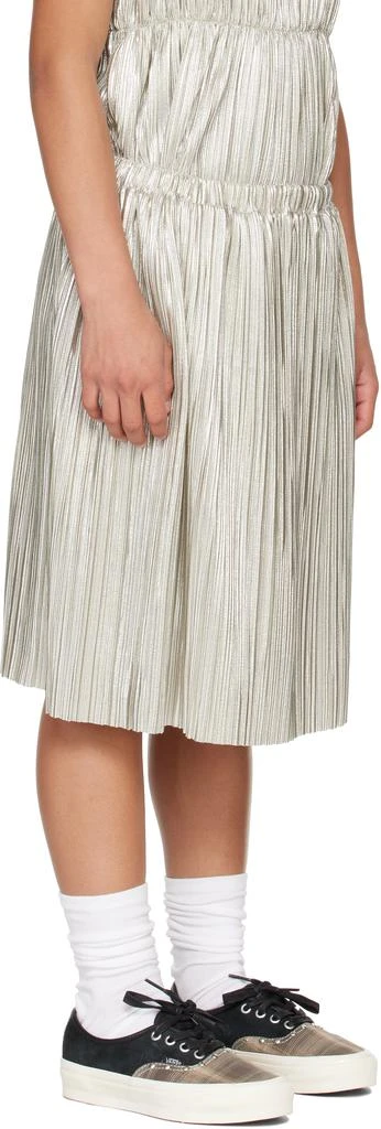 Marni Kids Silver Pleated Skirt 2
