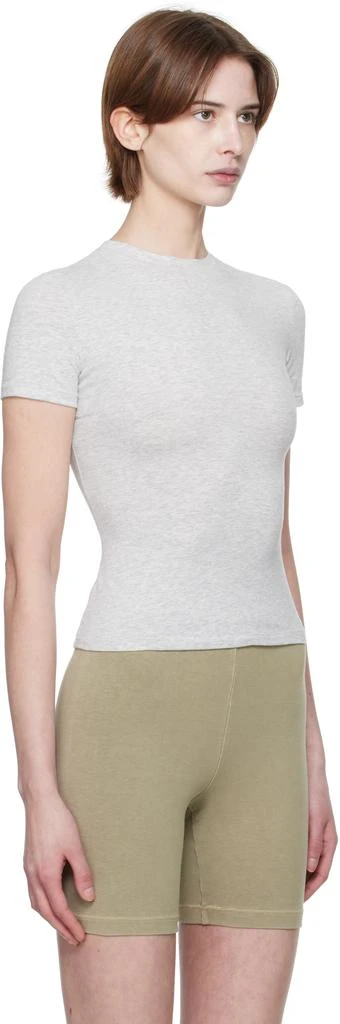 SKIMS Gray Cotton Jersey T-shirt 2