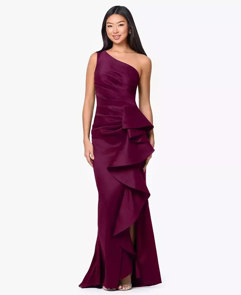 Betsy & Adam Petite One-Shoulder Ball Gown - Dresses & Skirts - Free Shipping - BeyondStyle Betsy & Adam Petite One-Shoulder Ball Gown - Dresses & Skirts - Free Shipping - BeyondStyle