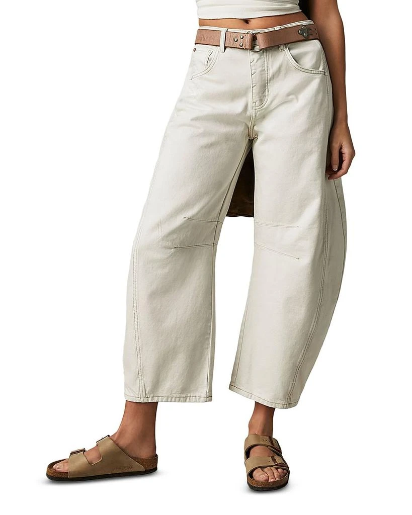 Free People We The Free Good Luck Mid Rise Barrel Jeans 1