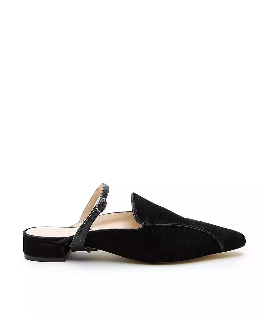 Alterre Women
s Black Suede Twiggy Customizable Pointed Loafer Slides