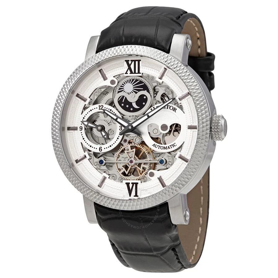 Heritor Aries Automatic Silver Skeleton Dial Men
s Watch HR4404