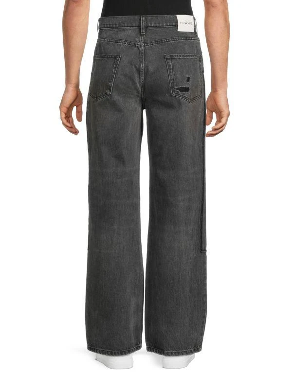 FRAME Extra Wide Leg Ripped Jeans 2