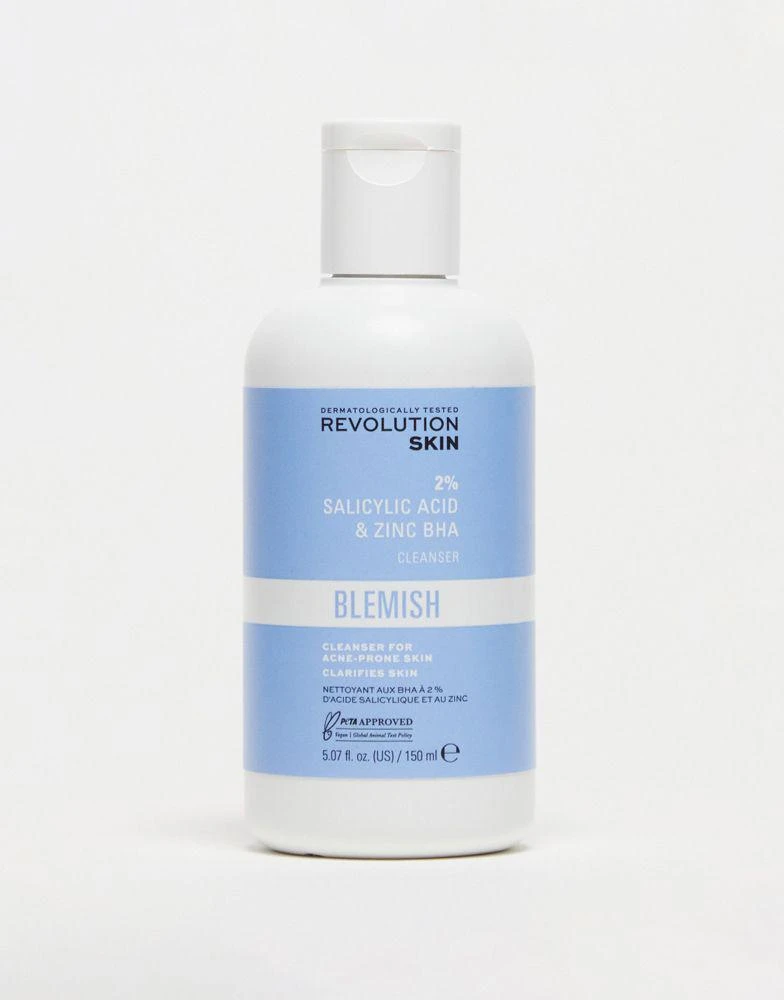 Revolution Skincare Revolution Skincare 2% Salicylic Acid & Zinc Bha Anti Blemish Cleanser 150ml 1