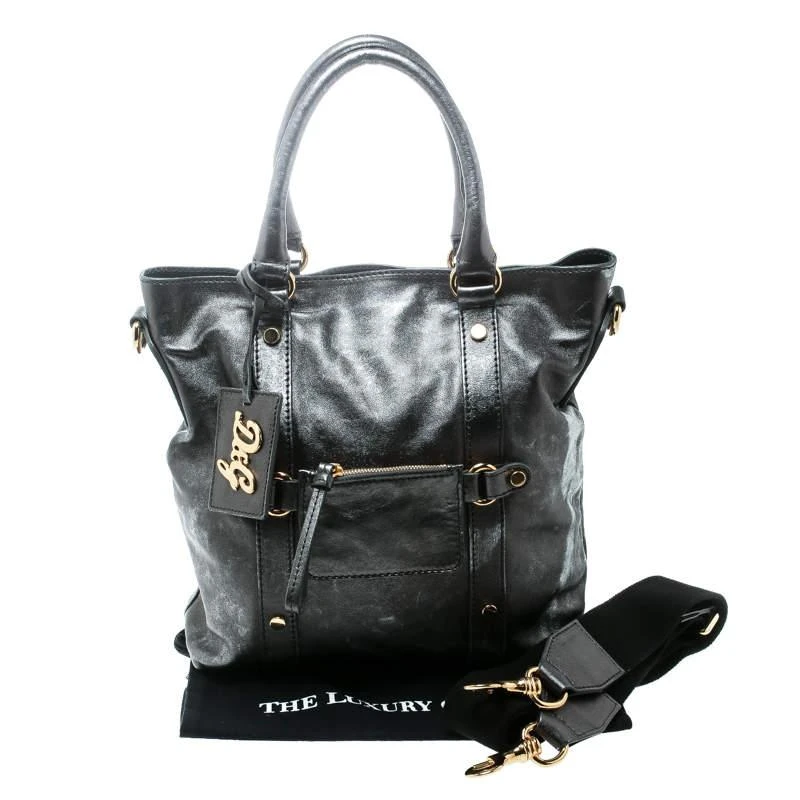 Dolce & Gabbana D&G Metallic Grey Leather Golden Box Messenger Bag 10