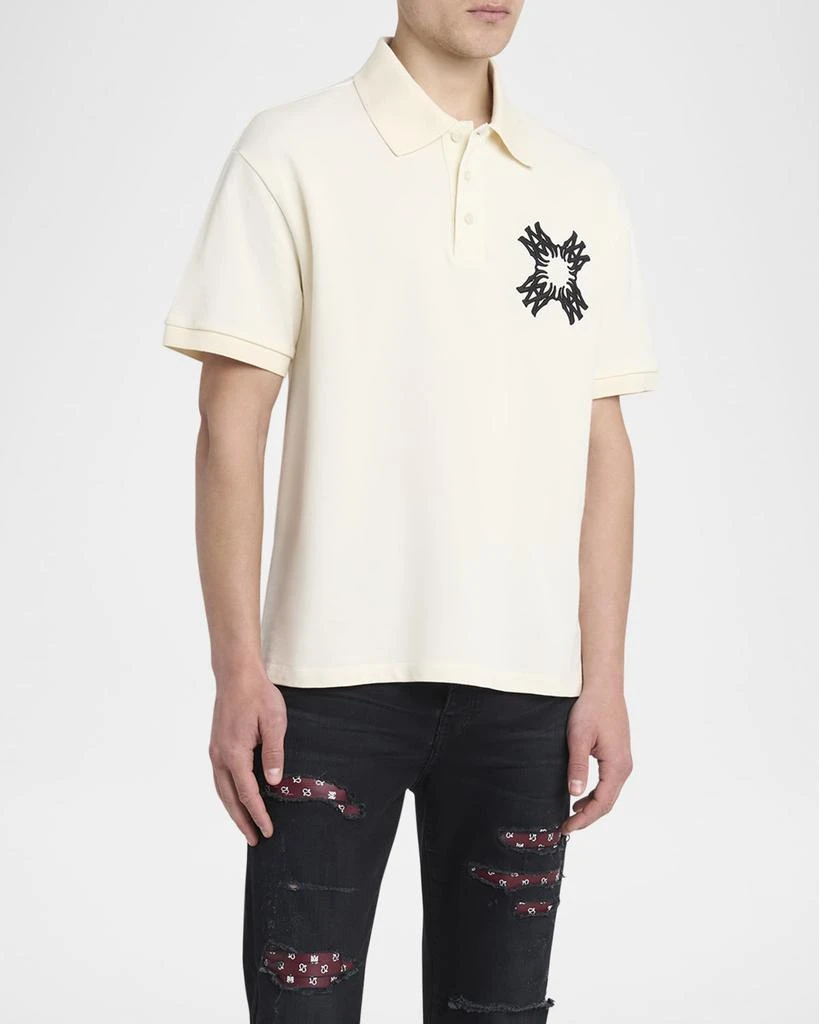 Amiri Men's Embroidered MA Quad Polo Shirt 4