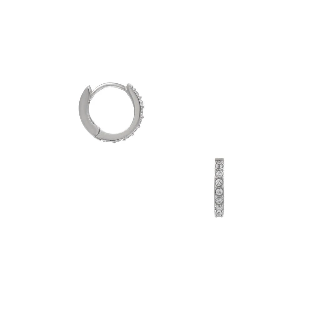 Orelia LUXE LUXE Pavé Huggie Hoop Earrings