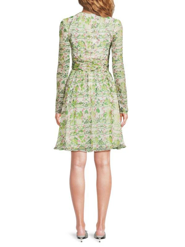 Long Sleeve Floral Fit & Flare Mini Dress  On Sale Now with Up to 89% Off  | Discover Exclusive Deals & Savings at BeyondStyle  Authentic  Giambattista Valli dresses|cut-out|women's apparel|a-line|women's|Women's  with