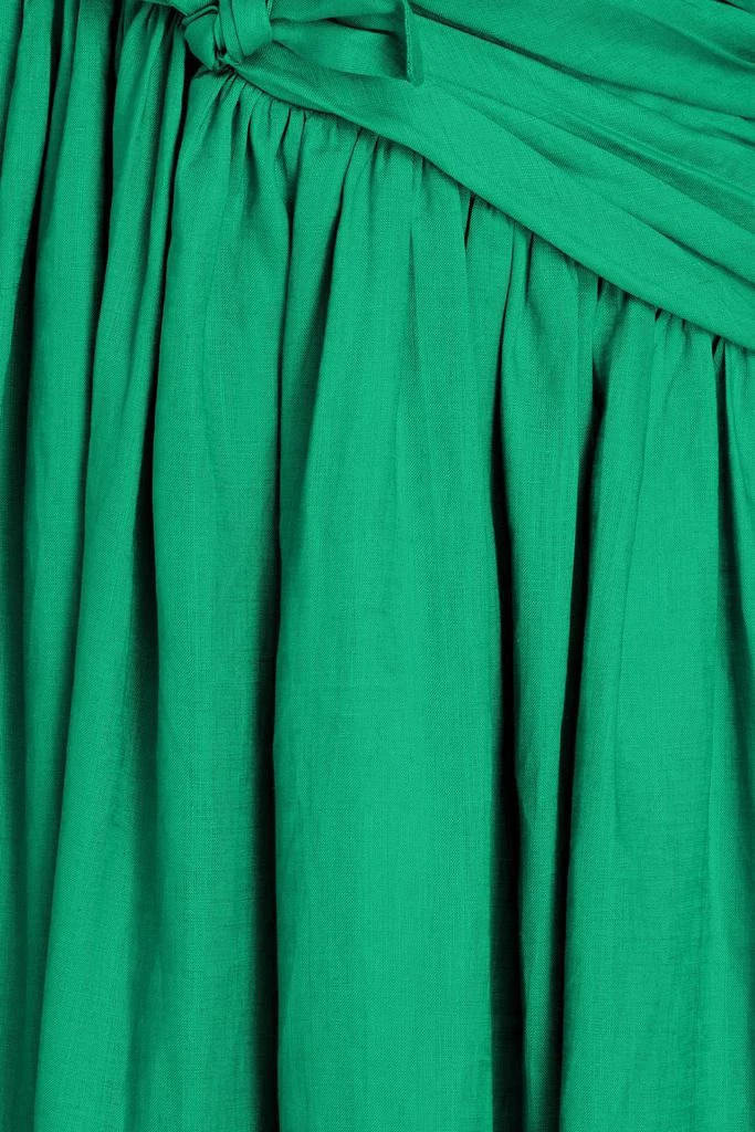 Zimmermann Cutout knotted linen midi dress 4