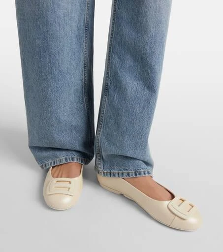 hogan H661 leather ballet flats 4