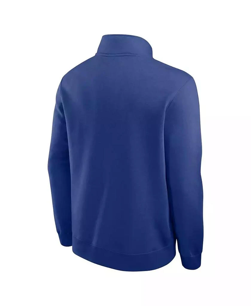 NIKE Men's Royal Atlanta Braves Cooperstown Collection Fleece Half-Zip Pullover Hoodie 2