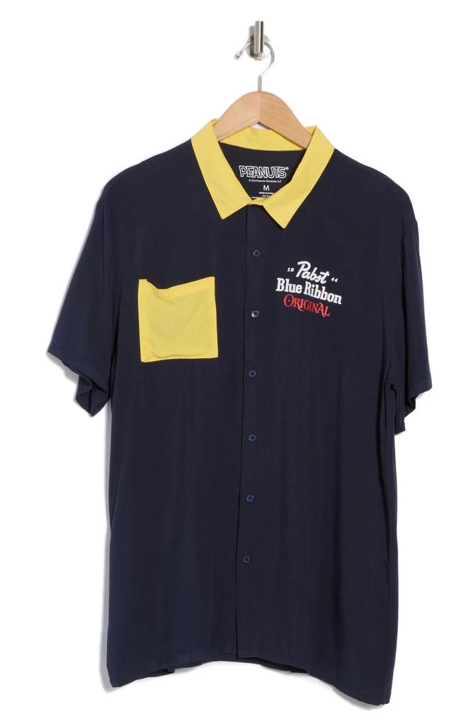The Forecast Agency Pabst Blue Ribbon Button-Up Camp Shirt 3
