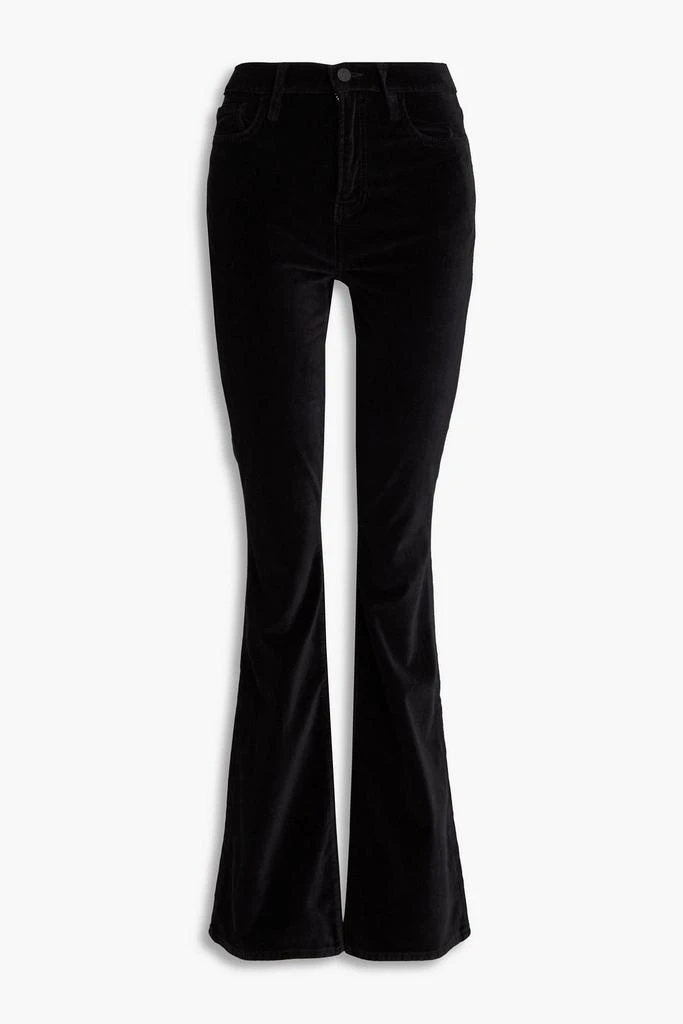 FRAME Le High Flare velvet flared pants 1