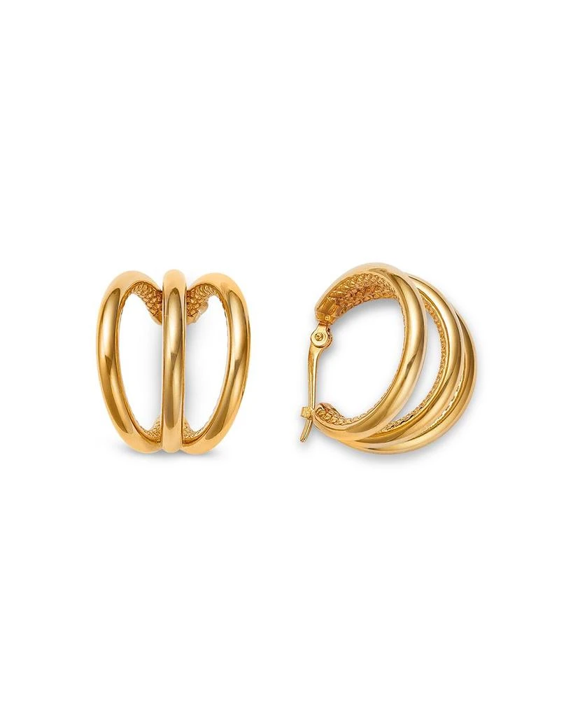 Bloomingdale's Fine Collection Triple Cage Hoop Earrings 14K Yellow Gold 3