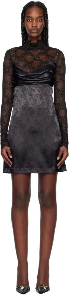 Black Lace Flowers Minidress  On Sale Now with Up to 80% Off | Discover  Exclusive Deals & Savings at BeyondStyle  Authentic Versace short dresses|women  with Limited-Time Discounts, Free Shipping, and