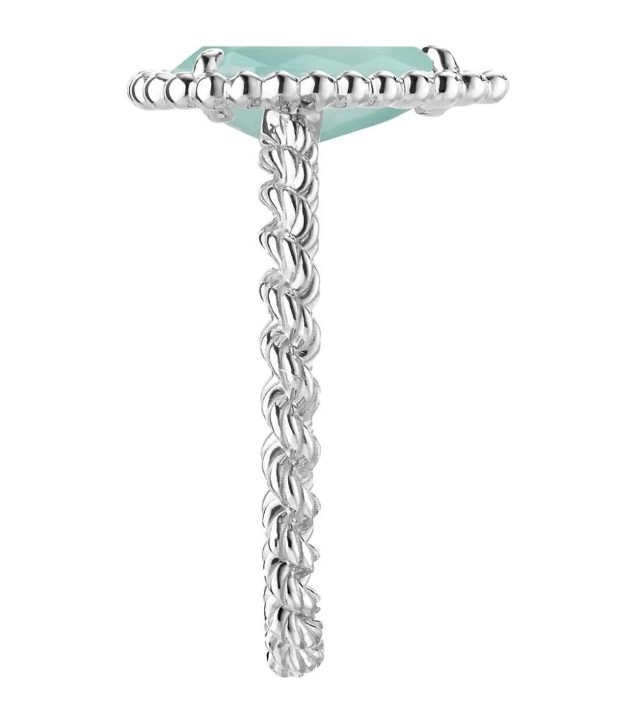 Boucheron White Gold and Aquaprase Serpent Bohème Ring 2