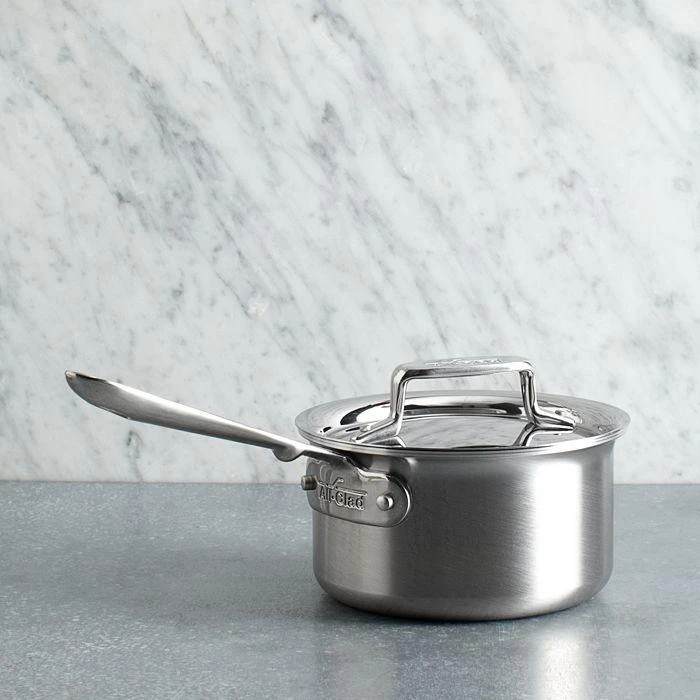 All-Clad All Clad d5 Stainless Brushed 1.5 Quart Sauce Pan with Lid 2