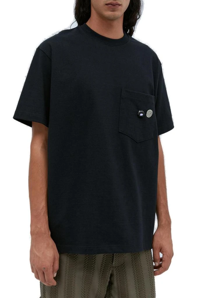 Song for the Mute Song For The Mute Brooches Embellished Crewneck T-Shirt 1