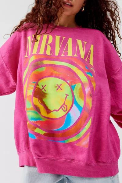 NEW! SOLD OUT! L/XL Urban Outfitters Nirvana pink outlet sweatshirt