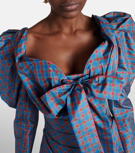 Vivienne Westwood Bow-detail checked minidress 4