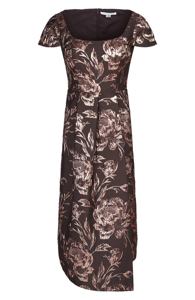 Kay Unger Marjoire Metallic Jacquard Sheath Dress 3